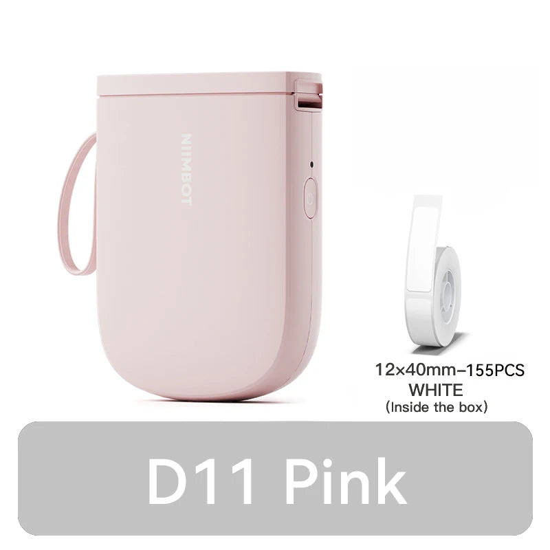 D11 Mini Thermal Label Printer 300DPI, Bluetooth Wireless Sticker Maker Portable Inkless Label Printer for Home & Office