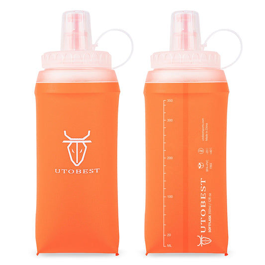 350ml/500ml Soft Flask Foldable Silicone Water Bottle TPU Running Kettle Outdoor Camping Running Cycling