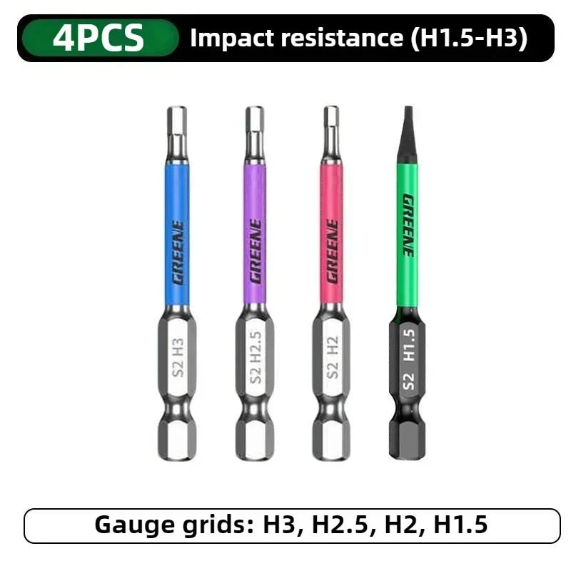 Hexagon socket Bit set Impact Drill Bits, Hex Head Tungsten Steel Screwdriver Bits Suit 1/4 Inch Hexagonal Shank