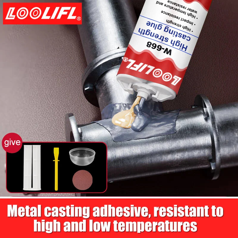 50ml Metal repair adhesive high-strength adhesive sealant welding metal adhesive strong thermal resistance casting AB adhesive