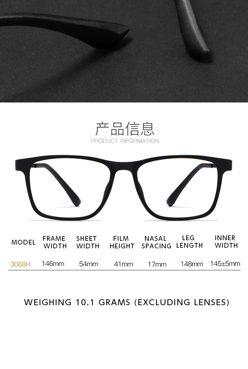 HONGMEI Ultralight Titanium Alloy TR90 Myopia Glasses Retro square Optical Prescription Eyeglasses Frame Men And Women