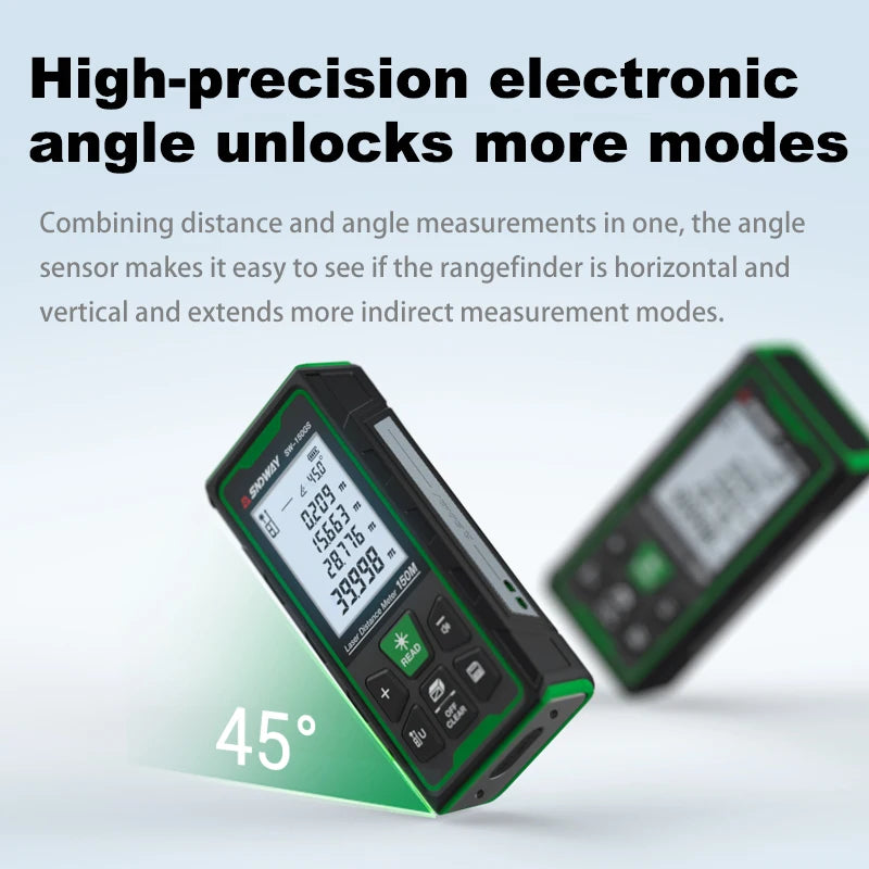 Green Laser Rangefinder 120m 150m Distance Meter Tape Rangefinder Measurement Digital Tape Tool