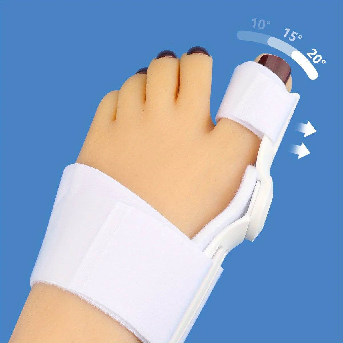 1pc Toe Separator Feet Bone Thumb Adjuster Pedicure Supplies Foot Care Tool Only Fit Night Use Long-term Use Replace Regularly