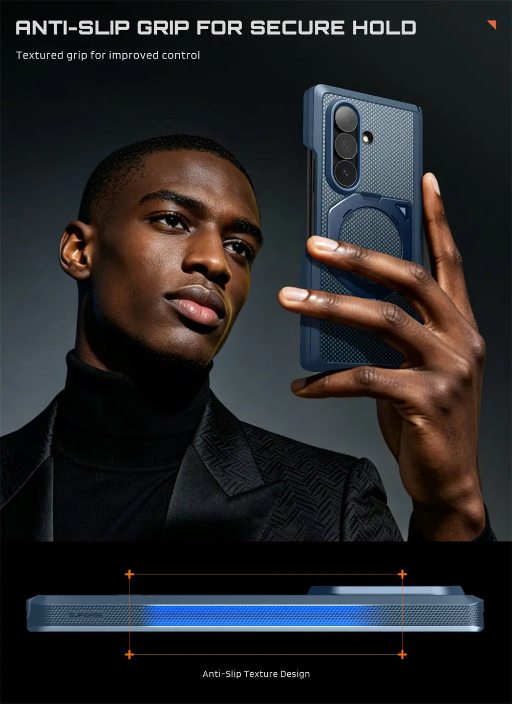 Full Body Rugged Phone Case with Magnetic Rotating Stand and Two Screen Protectors for Samsung Galaxy Z Fold 7 and Z Fold 8 Ultra