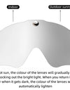 Bike Helmet with Photochromic Len Visor Wind-breaking Brim Bike Helmet Adult MTB Road Safety Riding Cycling Helmet