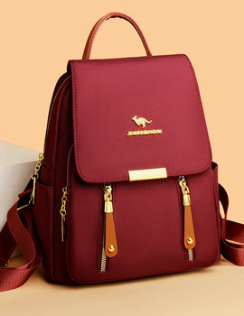 Zipper Oxford Fashion Women's Backpack Versatile Commuting Large Capacity Soft Female Back Pack