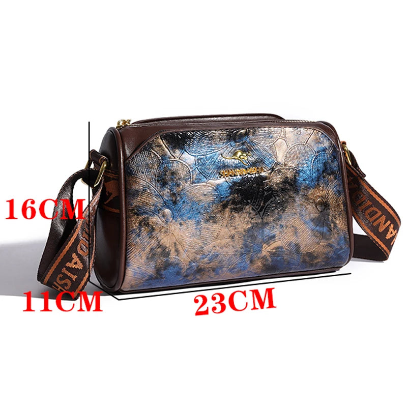 Handbags Vintage Soft Leather Tote Bags Multi Pocket Shoulder Messenger Bags High quality Shoulder Bag