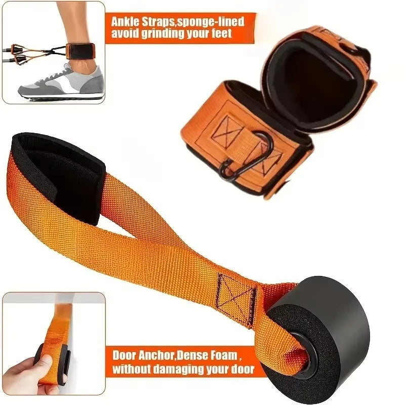 Resistance Bands Exercise Bands Heavy Duty Fitness Bands Set with Handles Workout Bands Multi-Function for Muscle Training