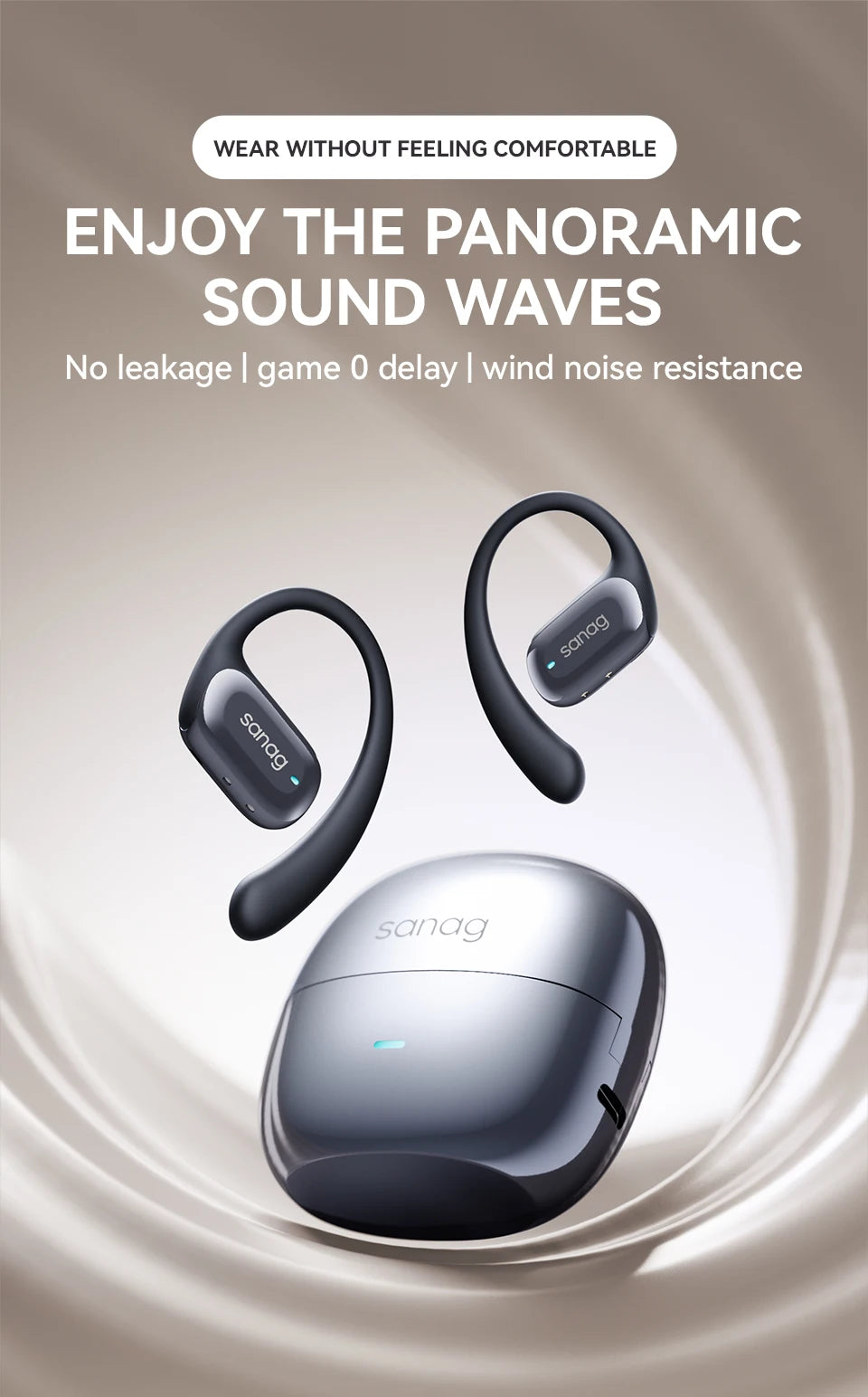 G30S Earphone Bluetooth 5.3 Wireless Bluetooth Headset IPX5 App Control Earbuds OWS Running Headphones Sports