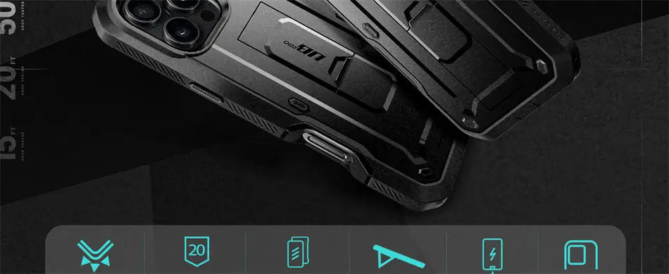 For iPhone 16 Pro Max Case 6.9" (2024) UB Pro Full-Body Heavy Duty Rugged Phone Case with Built-in Screen Protector