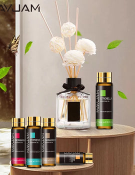 10ML Pure Rosemary Geranium Essential Oil Diffuser Tea Tree Cloves Lemongrass Citronella Chamomile Cedarwood Cinnamon Aroma Oil