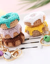 5 Pcs Handmade Weaving Keychain Wool Crochet Unique Knitted Pendant Keyring Strawberry Watermelon Orange Pendant Key Chain Gifts