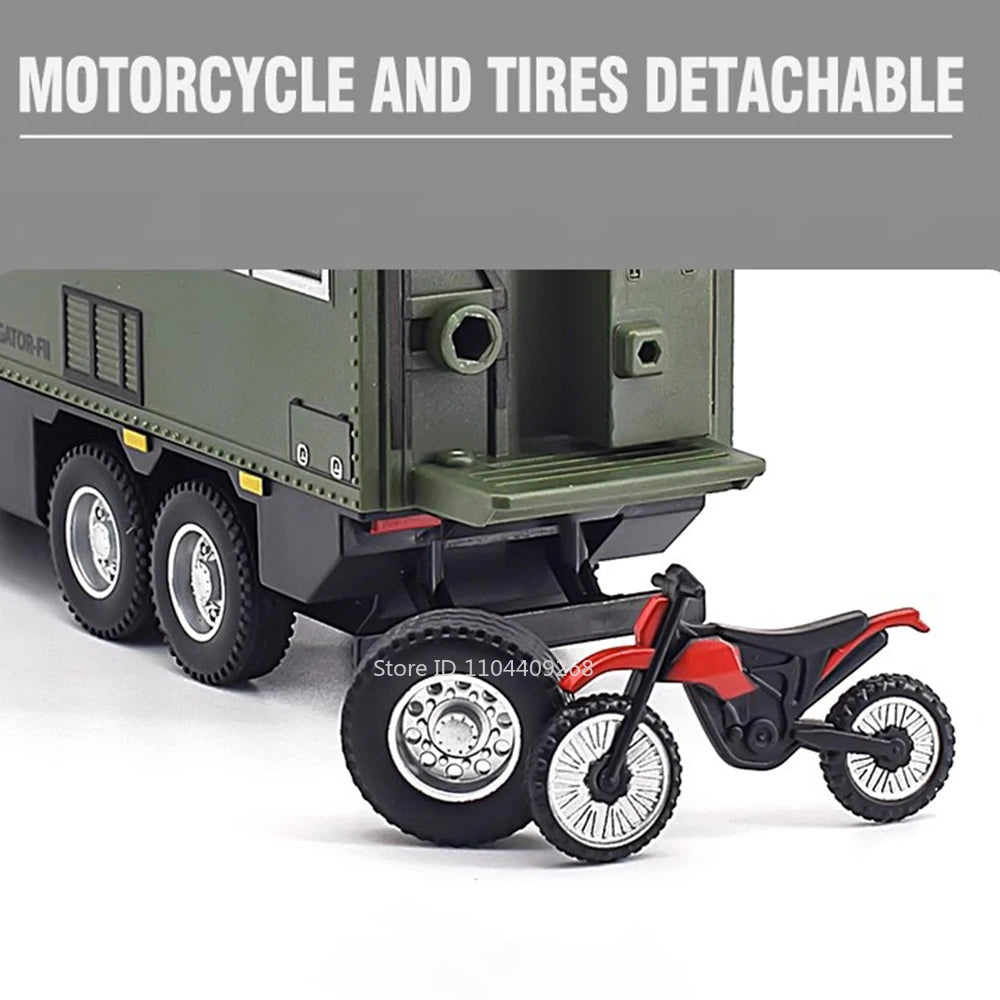 1:24 NOMADISM Raptor F150 RV Alloy Model Car Toy Metal Diecast Miniature Off Road Vehicle Models Sound Light Toys For Gifts