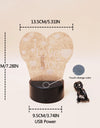 Heart 3D Acrylic Kids Bedside Table Lamp LED I Love You 7 Colors Touch Night Light
