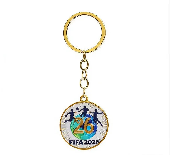 2026 World Cup Football Fan Metal Keychain Soccer Sports Souvenir