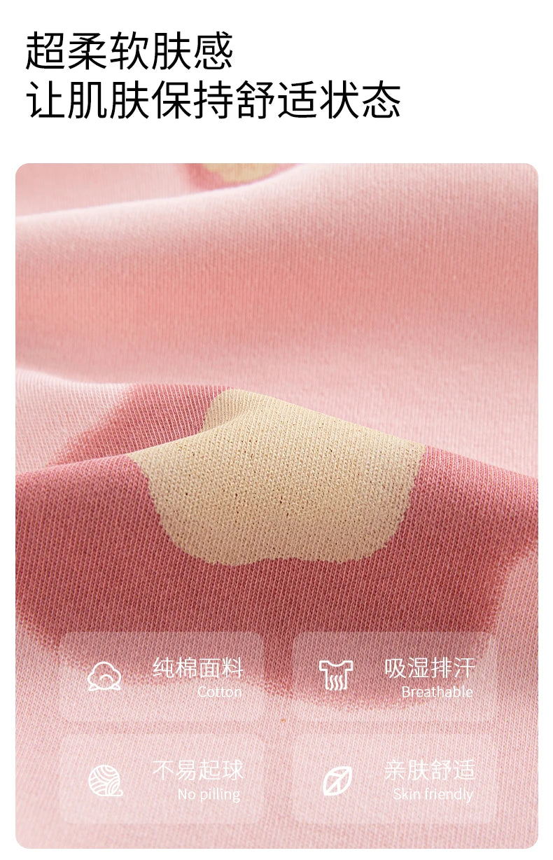 Women’s Cotton Nightgown – Korean Style Cute Print, Summer Short Sleeve Sleepwear Dress