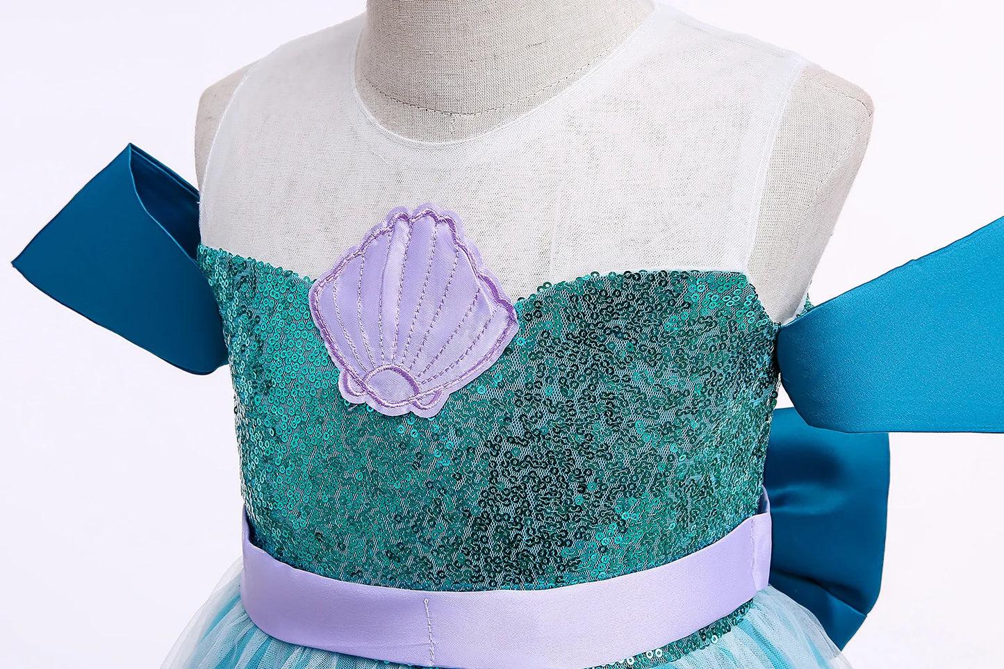 Mermaid Princess Cosplay Dress for Girls Carnival Birthday Party Costume