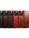 Flip Leather Wallet Phone Case for iPhone 16 15 Pro Max 16E 14 Plus with Magnetic Card Slot Holder Cover