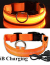 LED Glowing Dog Collars Rechargeable Waterproof Luminous Collar Adjustable Dog Night Light Collar Pet Dog Safety Necklace