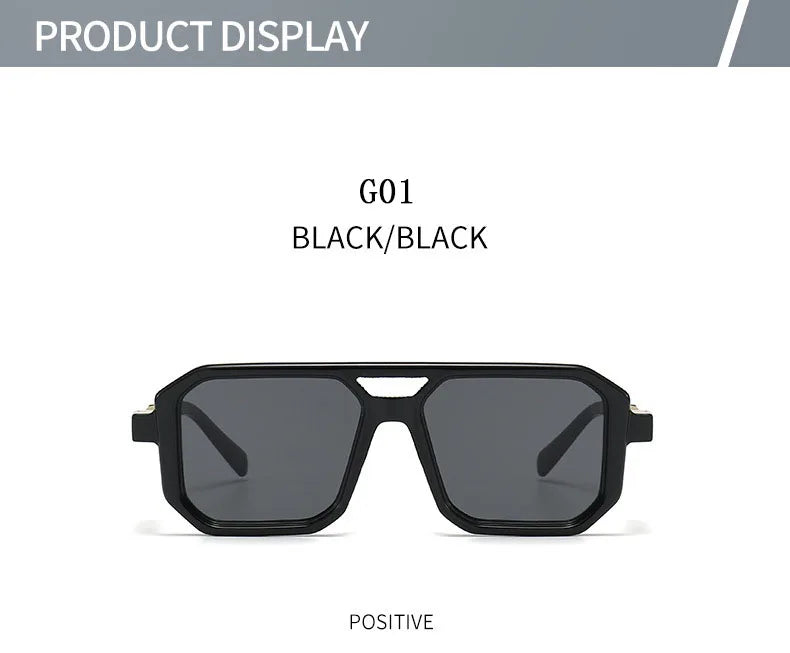 Vintage Square Sunglasses With UV400 Protection