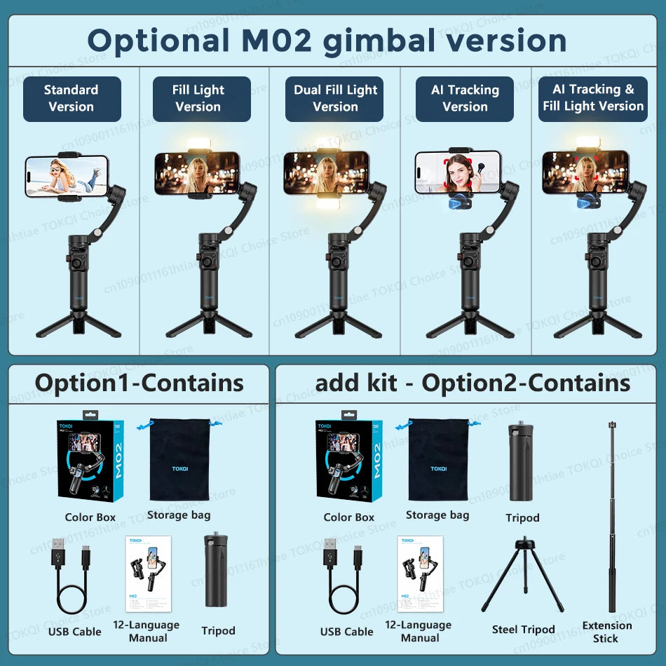 3-Axis Handheld Gimbal Stabilizer for Smartphone with Wireless Remote for iPhone Android Phone Face Tracking Tiktok Vlog