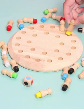 Kids Game Chess Wooden Memory Match Stick Fun Color Game Board Puzzles Educational Toy Cognitive Ability Learning Children Toys