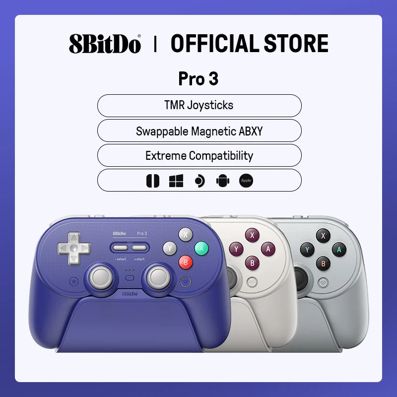 Wireless Gaming Controller with TMR Joysticks and Swappable Buttons for Nintendo Switch and PC