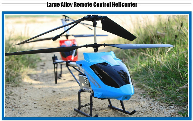 Rc Helicopter With Remote Control Extra Durable Big Plane Toy For Drone Model Outdoor 3.5CH 80cm Aircraft Large Helicopter