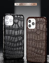 Crocodile Real Leather Cases for iPhone 16 15 Pro Max 14 pro max Genuine Leather Fundas Back Bover