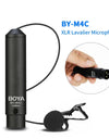 Microphone Professional Clip-On Cardioid XLR Lavalier Microphone Mic for Sony Canon Panasonic Camera Camcorders
