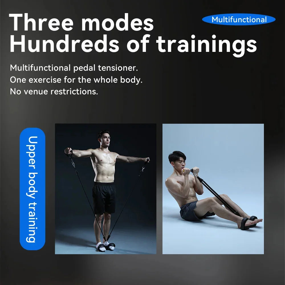 Pedal Tension Rope Men Abdominal Strengthening Elastic Band Tension Rope Expand Chest Strength Exercise Fitness equipment