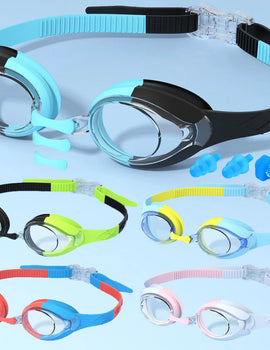 Kids Swimming Goggles Waterproof Swim Eyewear Glasses Anti-fog&Leak Girls Boys Youth Quick Adjustable Strap Age 3-14 Years Old