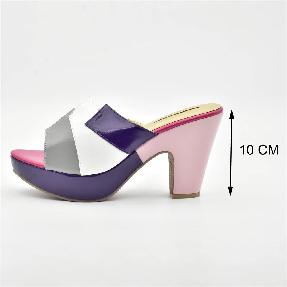 Italian Women Wedding Shoes Closed Toe Heels Colorful Heels for Women Ladies Dress Shoes Nigerian Women Party Pumps