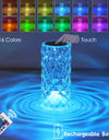 3/16 Colour LED Crystal Table Lamp Rechargeable Touch Rose Romantic Night Lamp