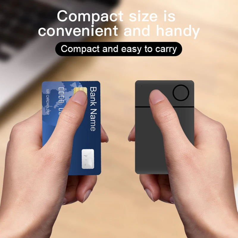 Ultra-thin Smart Bluetooth Global Position Systm Card Tracker Work With Apple Find My Wireless Rechargeable Back Cover For Iphone ID Card Finder