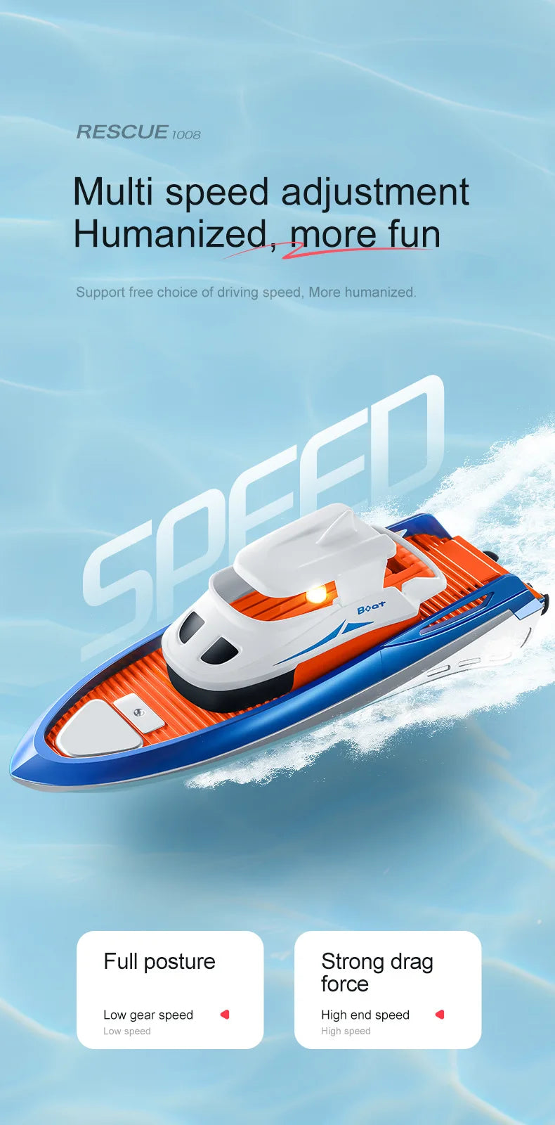 Mini Rc Boat 1/32 Radio Remote Controlled High Speed Ship with Led Light Palm Boat Summer Water Toy Pool Toys Models Gifts