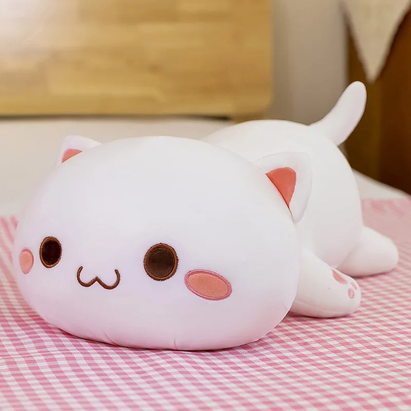 Cute Black White Cat Plush Pillow Stuffed Doll Toy