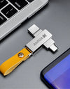 Kodak Type C Two in One USB Flash Drive 32GB 64GB 128GB Computer Mobile Phone Dual Use USB Flash Drive Rotating Creative USB 3.1