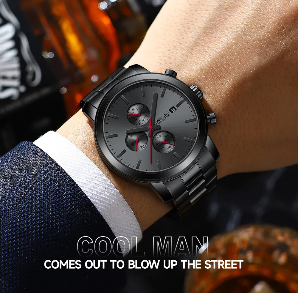 Luxury Man Watch High Quality Waterproof Chronograph Wristwatch Quartz Casual Clock relogio masculino