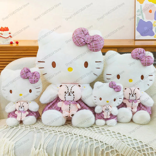 Purple Retro Cat Character Plush Stuffed Doll Toy
