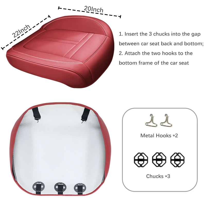 Car Seat Cover Breathable PU Leather Front Cars Seat Cushion Anti Slip Anti Scratch Seat Universal Car Pad Mat Auto Accessories