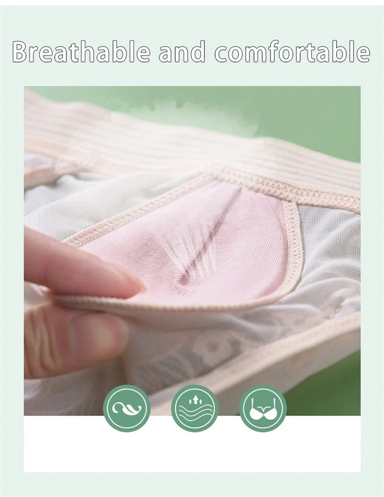 Women’s Lace Transparent Rabbit Ears Push-Up Bra – Soft, Thin, Wire-Free Bralette