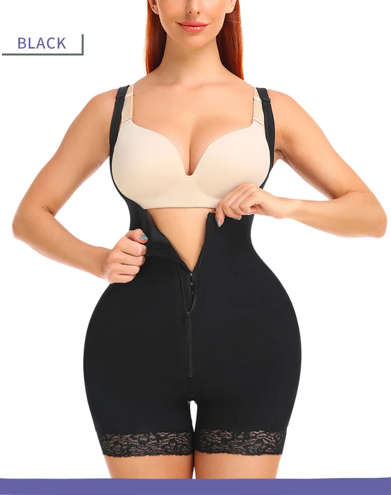Women's Shapewear Bodysuit  Slimming  Butt Lifter Full Body Shaper Bbl Tummy Control Open Crotch Ziper