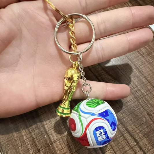 2026 Football Trophy Metal Keychain Soccer Fan Souvenir Collectible