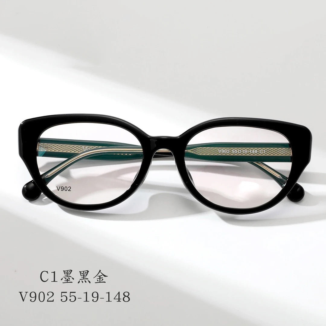 Cat Eye Butterfly Eyewear Fashion Retro Eyeglasses Luxury Acetate Optical Prescription Frames