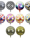 5 Pcs 22 Inch 4D Disco Retro Rock Ballroom Metal Balloons Wedding Birthday Decoration Baby Shower Helium Balloons Party Supplies