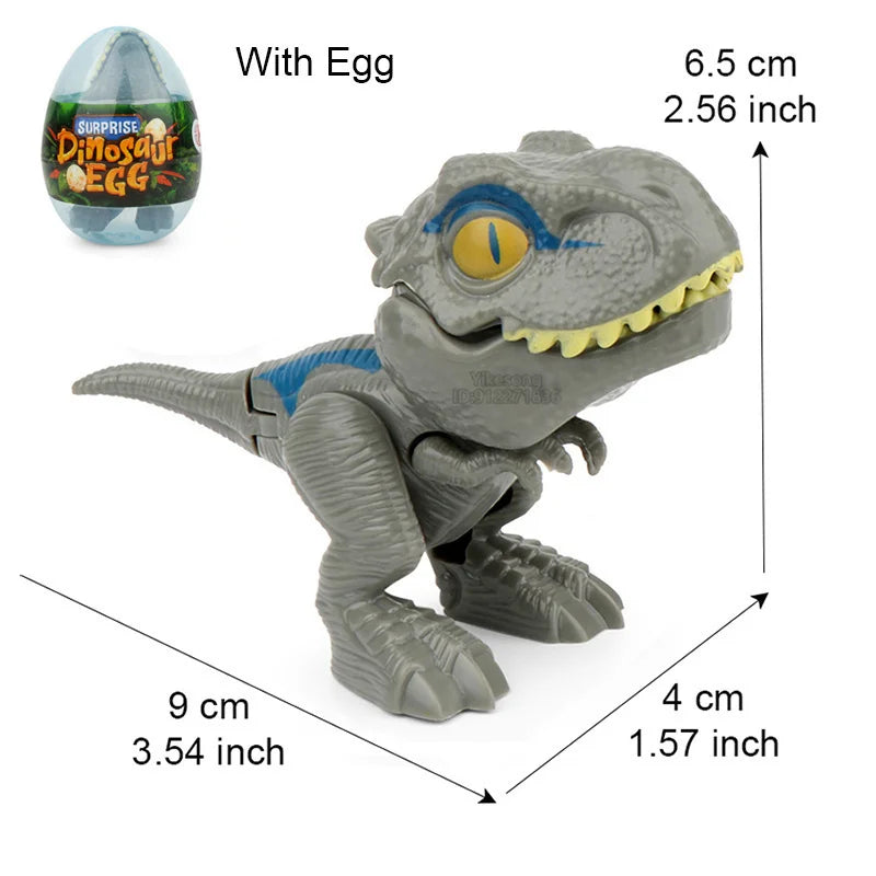 Finger Dinosaur Figure Jurassic Model Dino Park Egg Toy for Children Biting Hand Fidget Tricky Pteranodon Mosasaurus Joints Gift