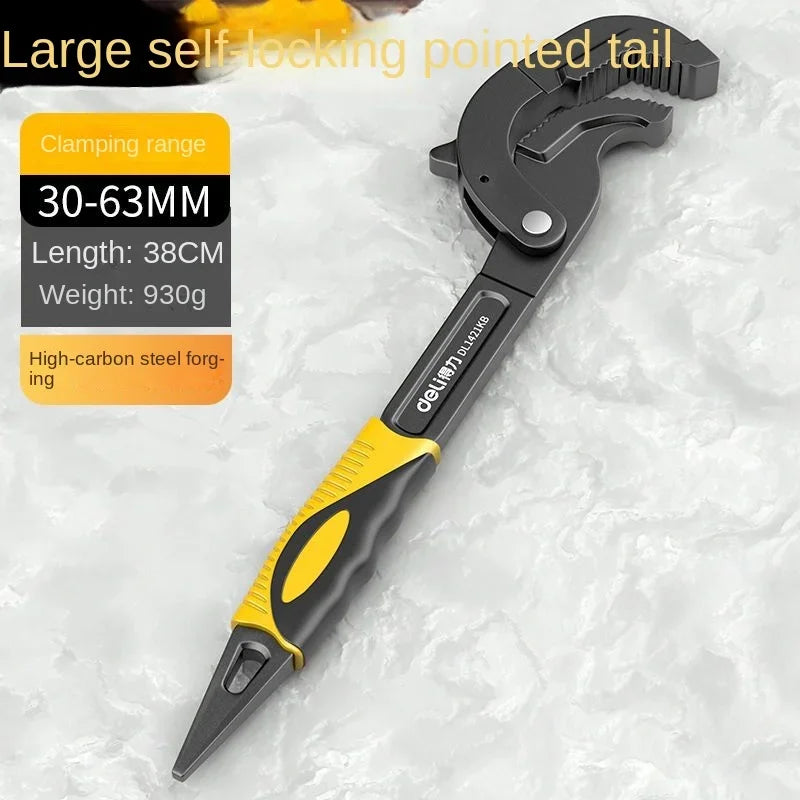 14-30 / 30-60mm Universal Key Pipe Wrench Open End Spanner Set High-carbon Steel Snap N Grip Tool Plumber Multi Hand Tool