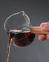 50/75/100/140ml Wood Handle Glass Espresso Measuring Cup Single Mouth Milk Jug Coffee Supplies Clear Kitchen Measure Mug