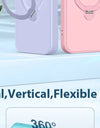Luxury Magnetic Stand Phone Case for iPhone 15 Pro Max with Lens Protection 360° Rotatable Ring Holder Magsafe Matte Phone Cover